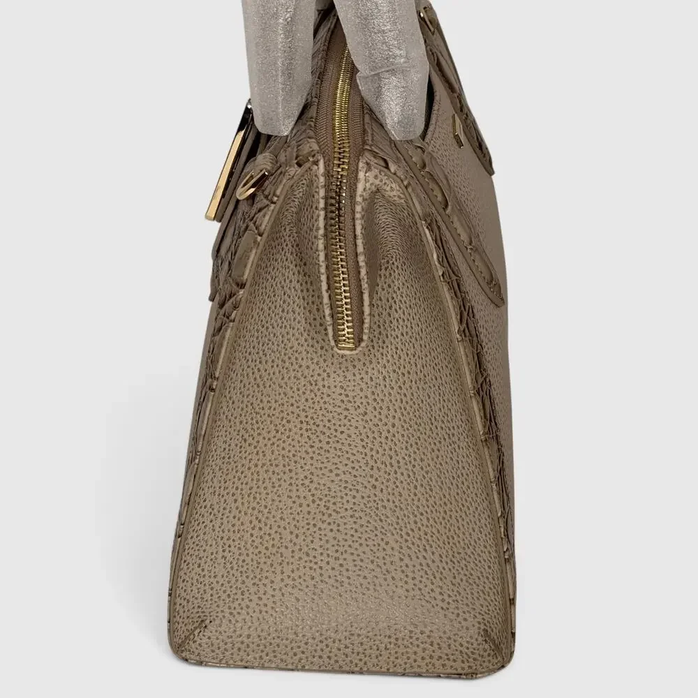 Brahmin Small Caroline Wind Chime Cumulus Leather Satchel Bag NWT Crossbody